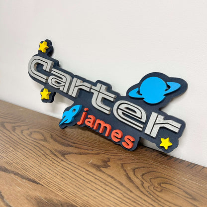 Outer Space Nursery Name Sign