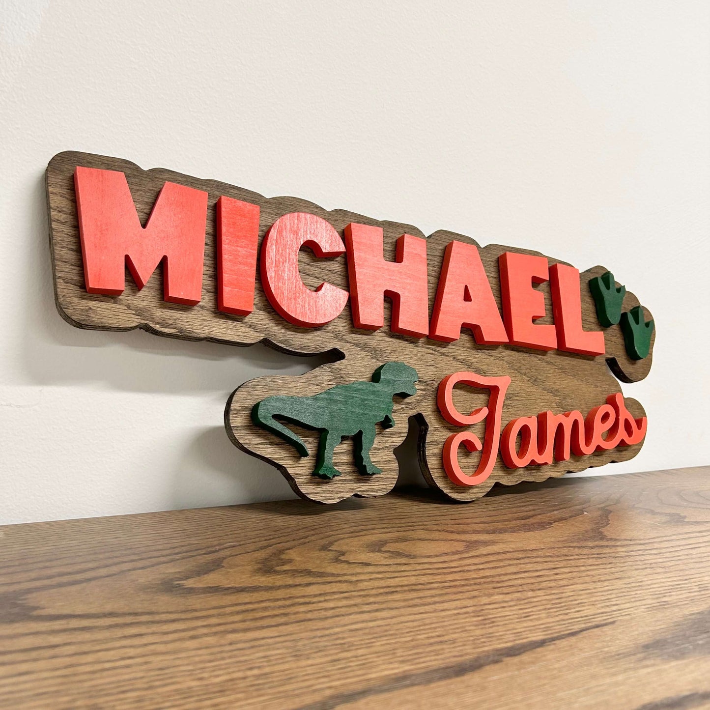 Dinosaur Nursery Name Sign