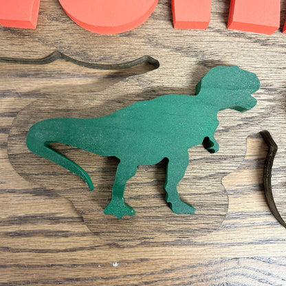 Dinosaur Nursery Name Sign