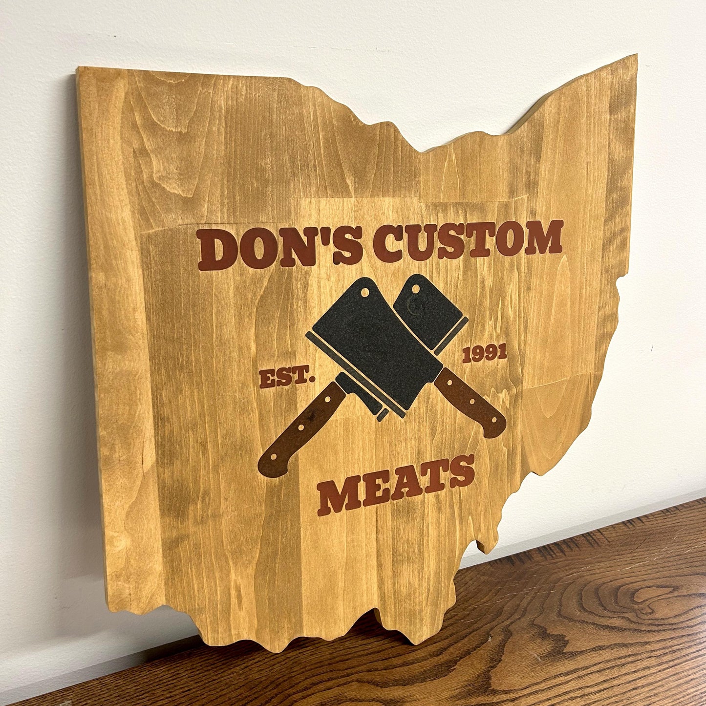 Custom Wood Ohio Wall Sign